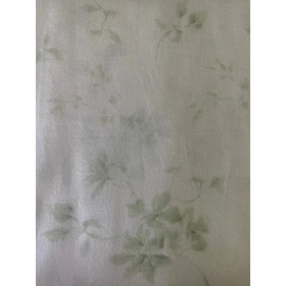 Laura Ashley Twin XL Sheet Set Cotton Percale Natalie Green Floral 3pc Bedding